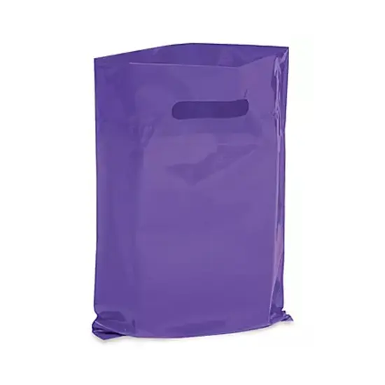 Modern 12 x 15" Die Cut Shopping Bags for Purple {2}