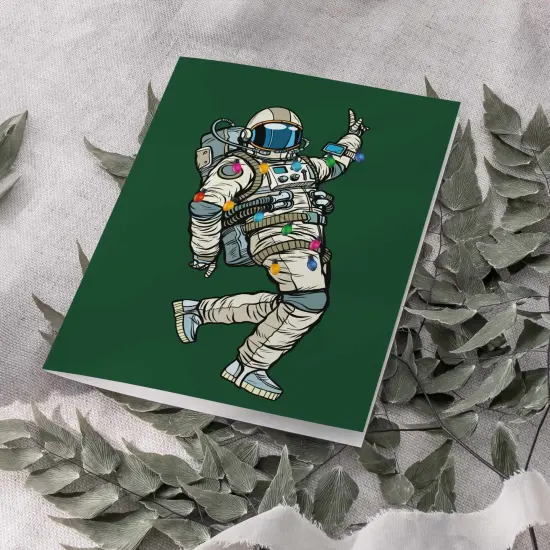 Astronaut Christmas Cards - 24-Pack of Space-Themed Holiday Note Cards with 4 Festive Santa Astronaut Designs, Perfect for Space Lovers, Blank Inside for Merry Christmas & Happy Holiday Wishes - Unique and Fun Seasonal Stationery Set {4}