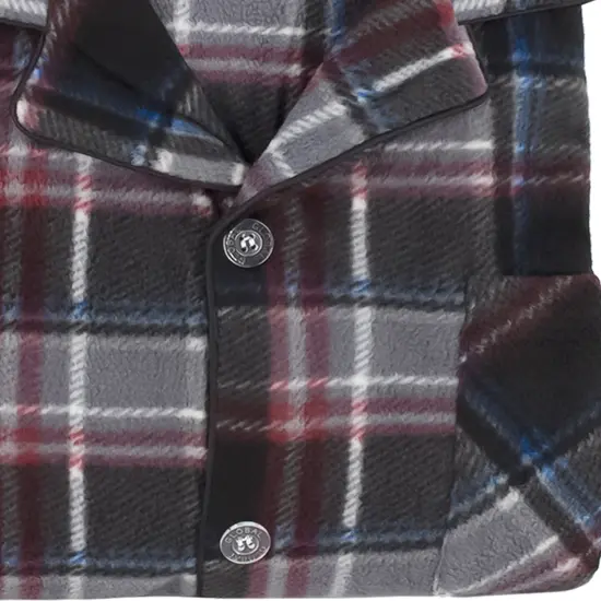 Men's Fleece PJ Set Red Black 1 Set Red / Blue {5}