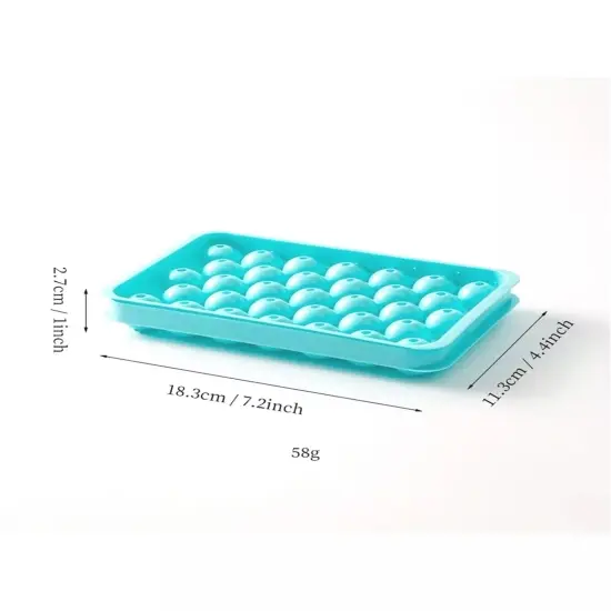 Kitcheniva Ice Cube Tray Mold Maker Mini Ball Shaped Blue + 2 free fish m {3}