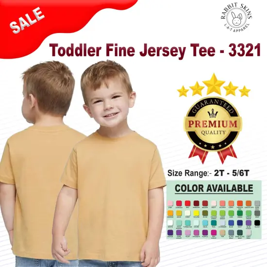 Rabbit Skins&reg; Toddler Short Sleeve Crewneck Fine Jersey Tee - 3321 Maroon {2}