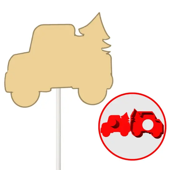 Truck with Tree Christmas Cake Pop Mold {5}