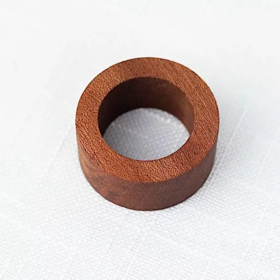 4 Brown 1.75 in Round Natural Wood Slices NAPKIN RINGS Party Events Decorations {1}