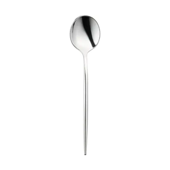 Shiny Silver Moderno Disposable Plastic Dessert Spoons (300 Spoons) {1}