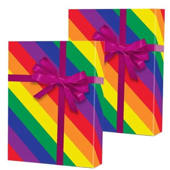 Striped Gift Wrap 24" x 208" Roll 55 lbs {5}