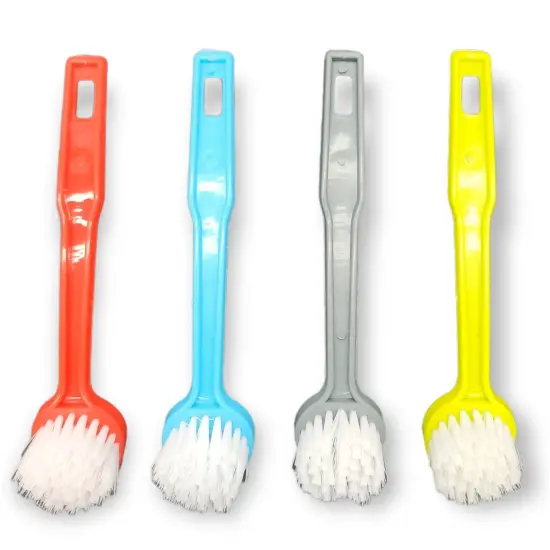 Handy Housewares 4pc Multi-Purpose Round Head Kitchen Dish Scrub Brush Set - Assorted Colors {1}
