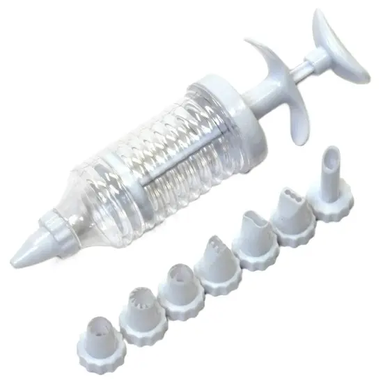 Chef Craft Dessert / Cake Icing Syringe with 8 Decorating Nozzle Tips {1}