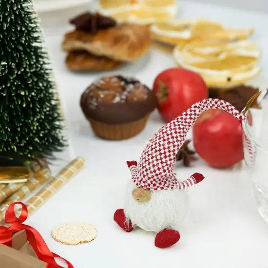 Northlight Cheerful Charlie Sitting Santa Gnome Christmas Figurine - 25" - Red and White {4}