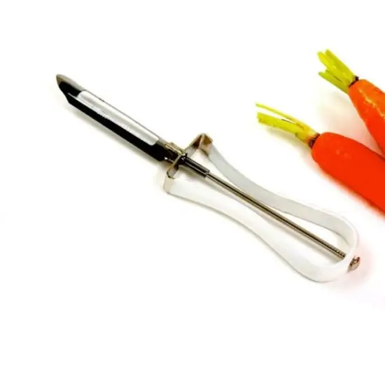 Norpro Classic Non-Slip PVC Coated Handle Stainless Steel Vegetable Peeler {5}