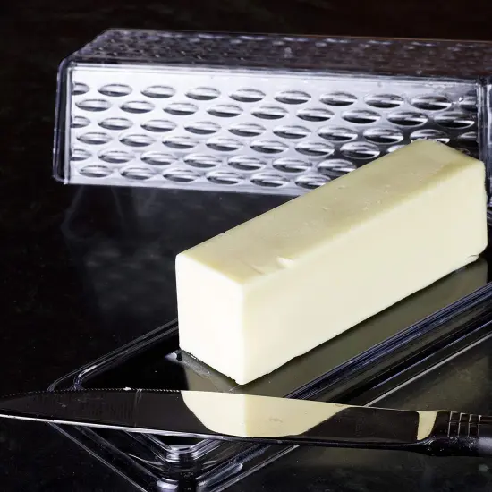 Chef Craft Clear Plastic Butter Dish with Cover Lid - Holds a Standard Stick of Butter {2}