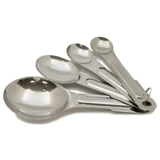 Chef Craft 4 Piece Nesting Stainless Steel Measuring Spoon Set - 1/4 Teaspoon to 1 Tablespoon {1}