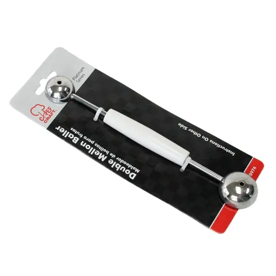 Chef Craft Stainless Steel Double Melon Baller Fruit Decorating Tool {3}