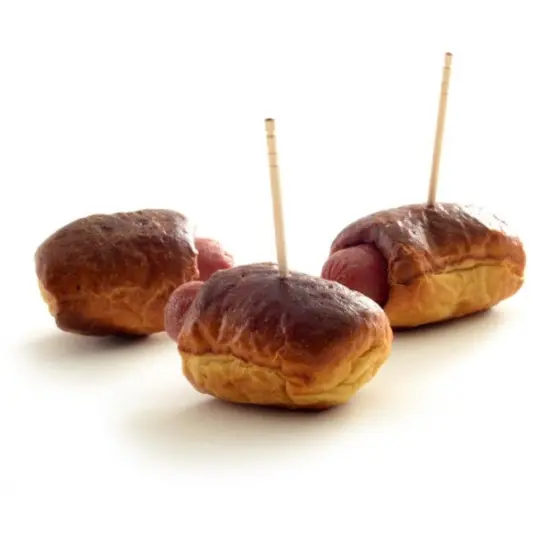 Norpro 2.5" Fancy Ornate Wood Toothpicks Appetizer Skewers with Holder - 450 Pack {2}