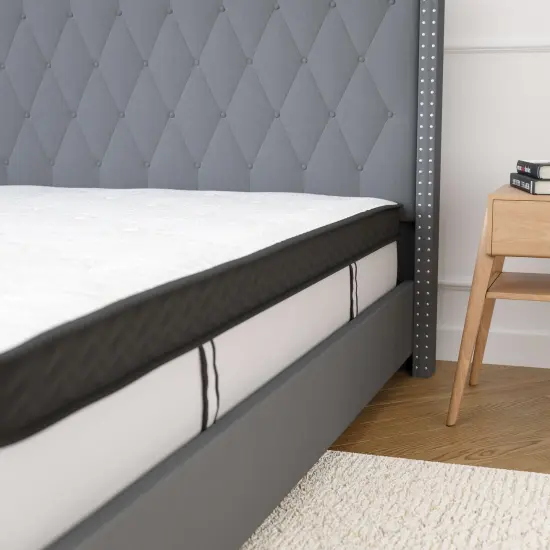 Merrick Lane Hulen 12 Inch Hybrid Pocket Spring & CertiPUR-US Certified Memory Foam Mattress {3}