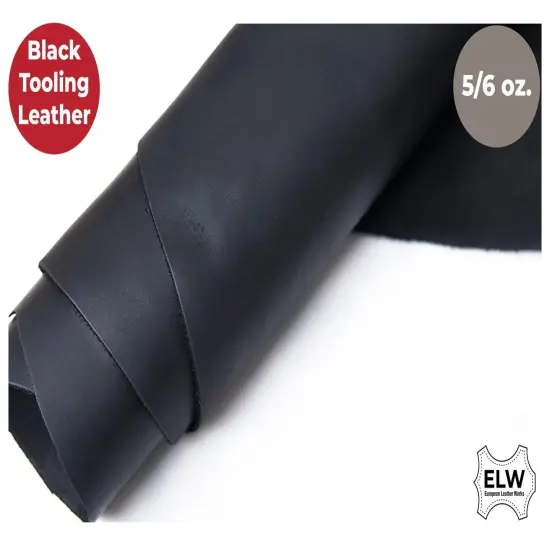 ELW Tooling Leather 5/6 OZ (2-2.4mm) Thickness | Burgundy Color | Pre-Cut 6"x12" 2PCS| Finished Full Grain Leather Cowhide Handmade Perfect for Crafting, Sewing, Molding, Workshop {1}