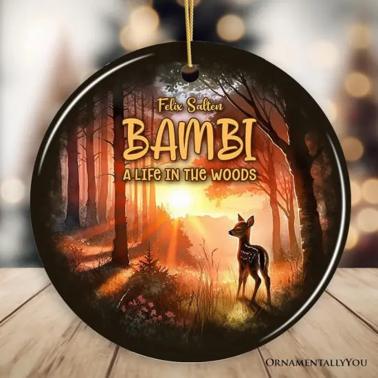 Felix Salten's Bambi Ornament, Woodland Wonder Christmas Keepsake {1}