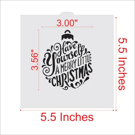 Merry Little Christams Cookie & Craft Stencil | CM075 by Designer Stencils | {2}