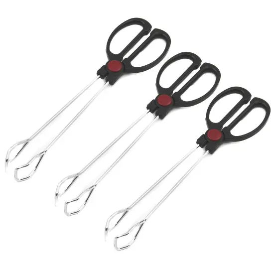 Chef Craft 12" Long Buffet Serving Tongs with Cool-Touch Plastic Handles {4}