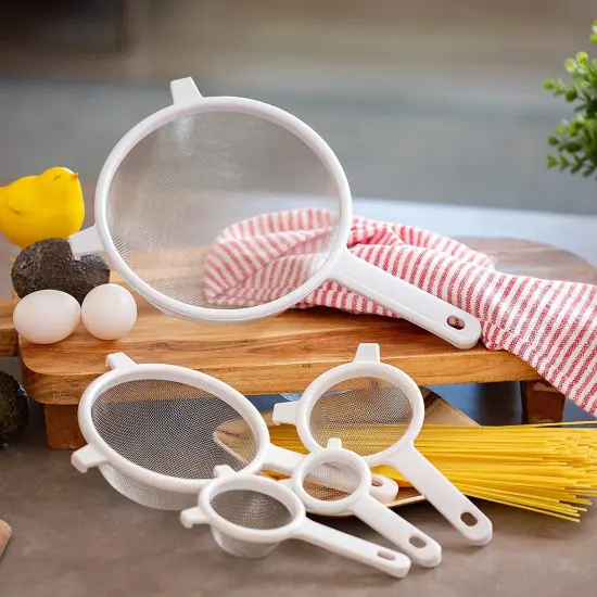 Chef Craft 4" Diameter Stainless Steel Mesh Strainer - Great for Straining Baking Ingredients {4}