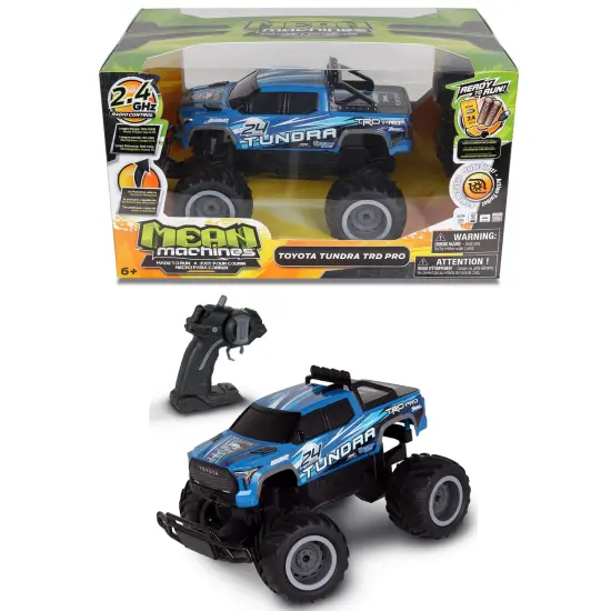 Mean Machines: RTR RC - Toyota Tundra - Blue - 2.4 Ghz High Performance for Donuts & Wheelies, Turbo Boost, Ready-To-Run Radio Controlled Vehicle {7}