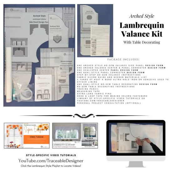 Arched Lambrequin Valance Kit &ndash; Make Perfectly Shaped Arched Window Treatments Without Sewing {3}