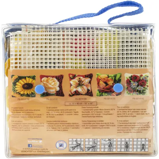 Vervaco Cushion Latch Hook Kit 16"X16"-Violets {2}