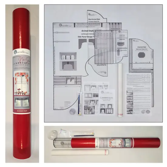Arched Lambrequin Valance Kit &ndash; Make Perfectly Shaped Arched Window Treatments Without Sewing {5}