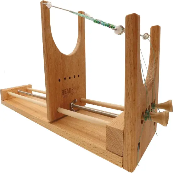 The Beadsmith Rick's Beading Loom, Two-Warp Loom, 13.5 x 3.75 x 4.5 inches, Wooden, Illustrated Instructions Included, Easy Assembly, Use to Create Necklace and Bracelet Designs {1}