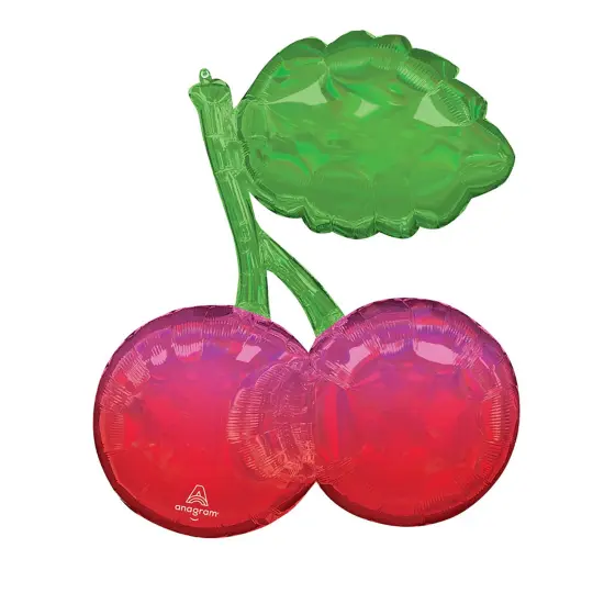 Anagram&reg; 30 Inch Fruity Mix Iridescent Cherries Foil Mylar Balloon {3}
