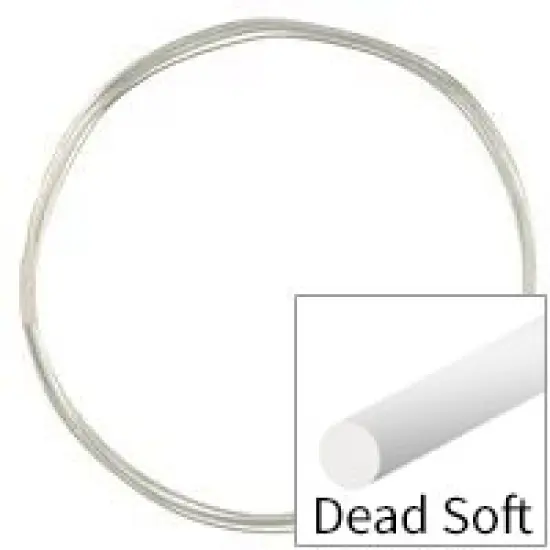 JewelrySupply Slerling Silver Round Wire 20 Gauge Dead Soft (Sold by The Foot) {3}
