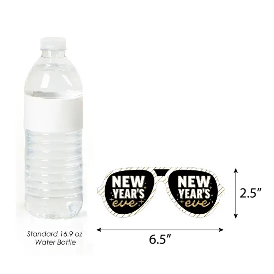 Big Dot of Happiness Hello New Year Glasses - Paper Card Stock 2025 NYE Party Photo Booth Props Kit - 10 Count {6}