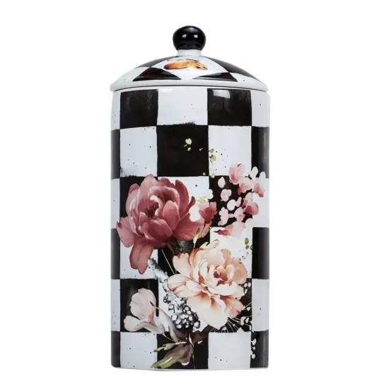 Chic Checkered Porcelain Cookie Jars {4}