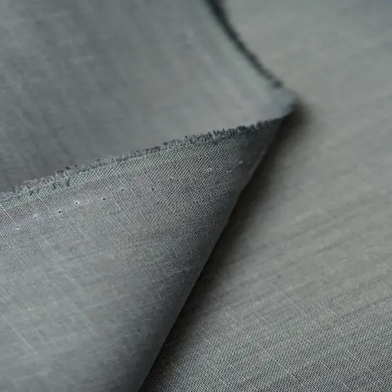 1 Yard Premium Pewter Pure Linen Fabric Midweight 5.5 oz 60 Inches Wide {3}