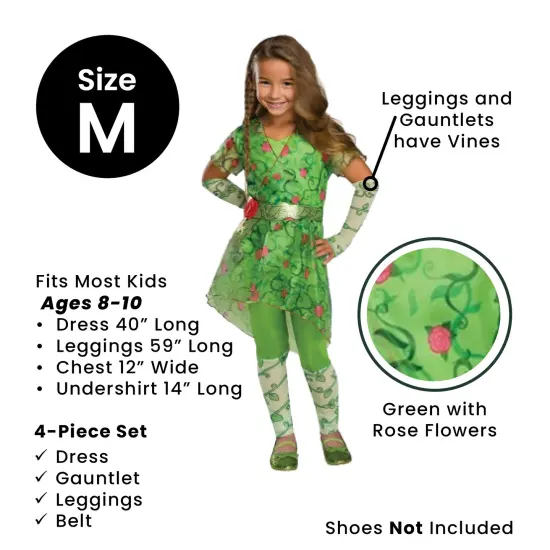 Rubies Girl's Poison Ivy Child Halloween Costume - Medium 8-10 Green {5}