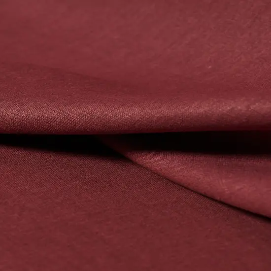 1 Yard Burgundy Linen Silk Blend Fabric Soft Finish Woven Midweight 54" Width {6}