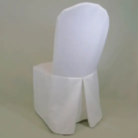 1 Piece Ivory Lamour Satin Chair Cover for Luxurious Folding Seating {3}