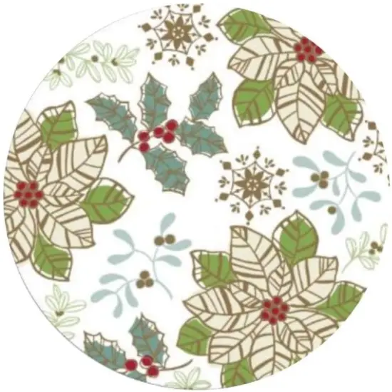 Elegant Holly 7" Dessert Plates - 50ct {1}