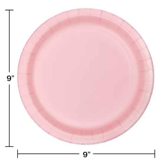 Classic Pink 9" Round Dinner Plate - 24ct {2}