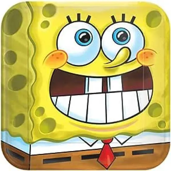Spongebob Classic 9" Square Plates - 8ct {1}