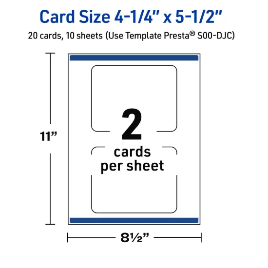 Avery Printable Rectangle Postcards with Rounded Corners, Gold Beads, 4.25" x 5.5", Matte White Rectangle Postcards with Rounded Corners, Laser/Inkjet, 20ct, Great for Postcards {5}