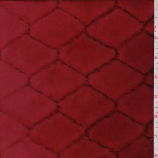 Sienna Diamond Trellis Faux Fur Fabric By the Yard {1}