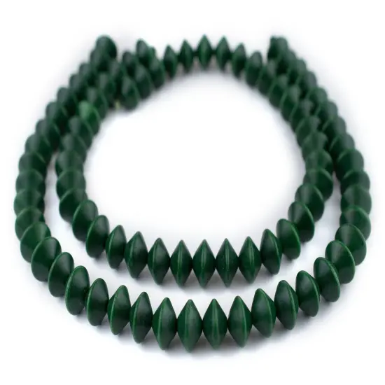 The Bead Chest Green Bicone Natural Wood Beads (10x15mm): Organic Eco-Friendly Wooden Bead Strand for DIY Jewelry, Crafts, Necklace and Bracelet Making {3}