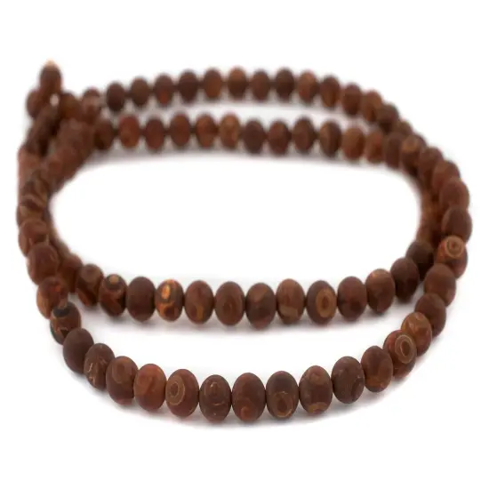 The Bead Chest Tibetan Agate Beads - Full Strand of Authentic Genuine Matte Gemstone Beads (8mm - Standard) {3}