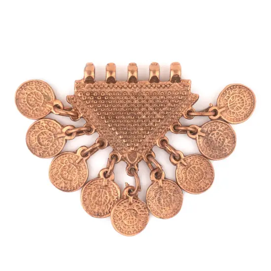 The Bead Chest Copper Tribal Coin Dangle Pendant {1}