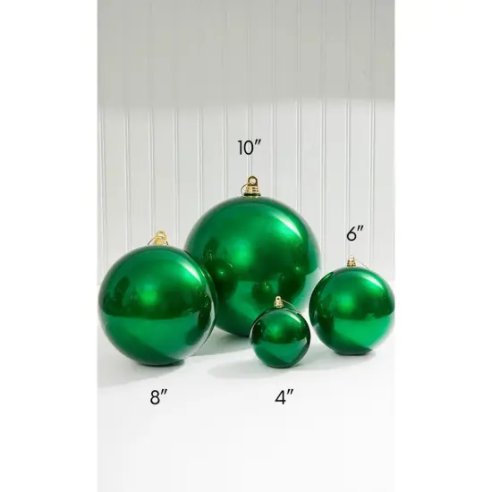6" Green Candy Apple Ball Ornament {3}