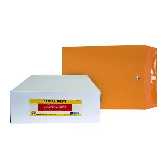 School Smart Kraft Clasp Envelopes, 10 x 13 Inches, Pack of 100 {6}
