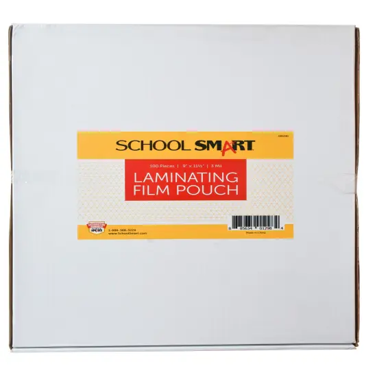 School Smart Clear Laminating Pouches, 9 x 11-1/2 Inches, 3 Mil Thick, Pack of 100 {3}