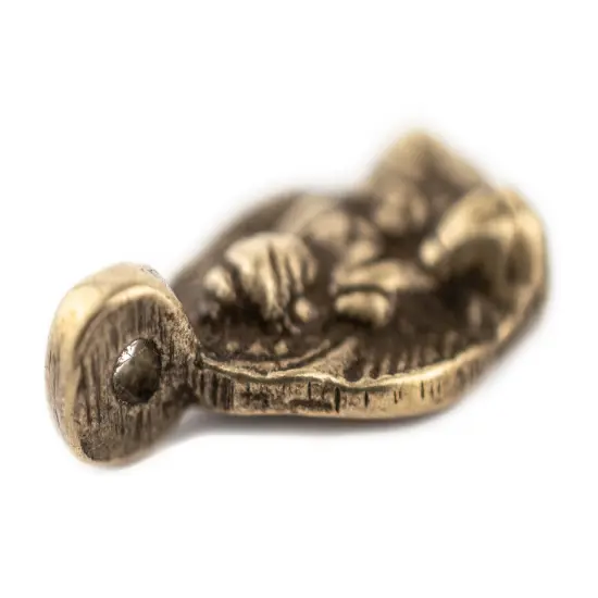 The Bead Chest Antiqued Brass Buddha Pendant (16x25mm) {4}