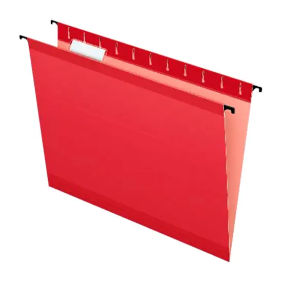 Pendaflex SureHook Hanging File Folder, Letter Size, 1/5 Cut Tabs, Red, Pack of 20 {1}