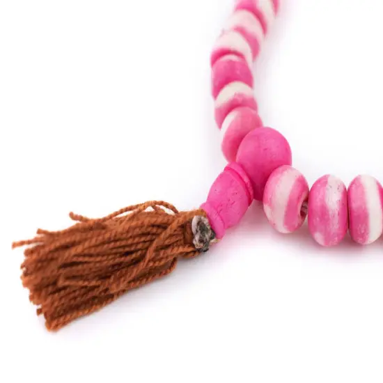 The Bead Chest Pink Rustic Bone Mala Beads (10mm) {4}